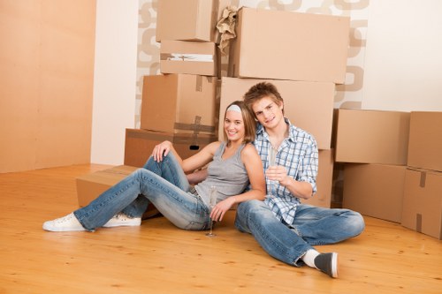 Removal team managing a residential move in Islington