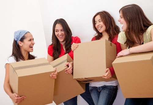Packing boxes and protective materials for an Islington home move