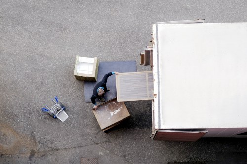 Removal van team preparing a safe loading operation
