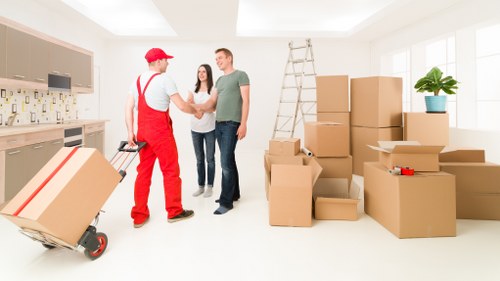 Local office relocation team working in an Islington business area